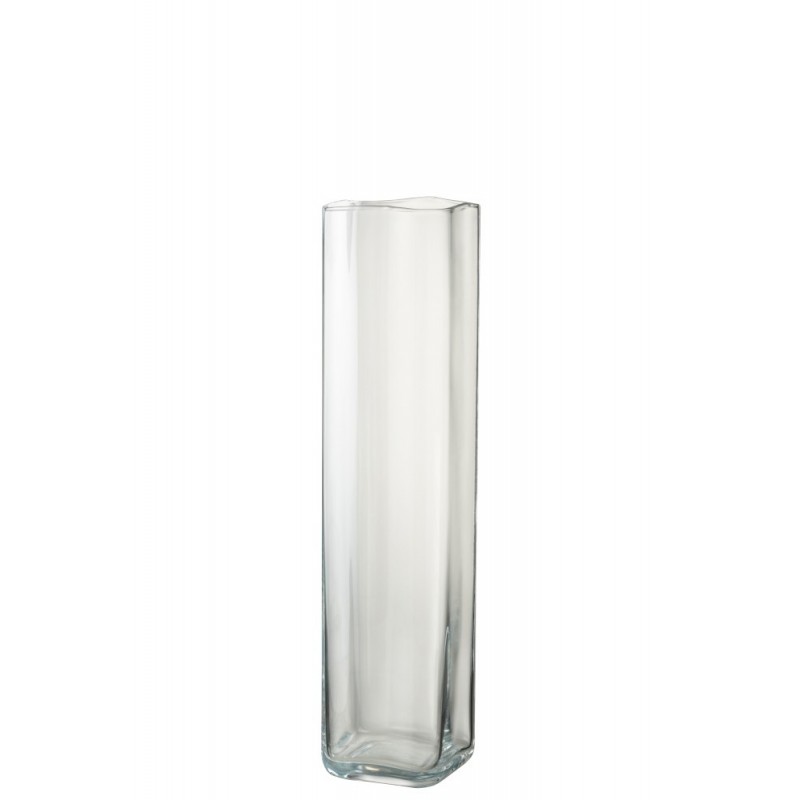 Vase carré transparent H52cm