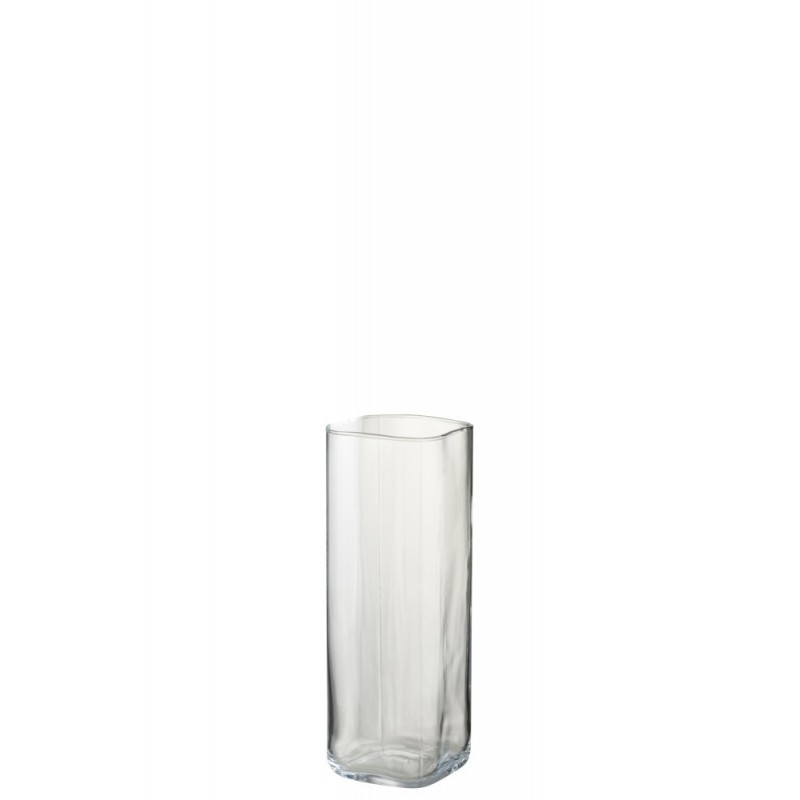 Vase carré transparent H32cm