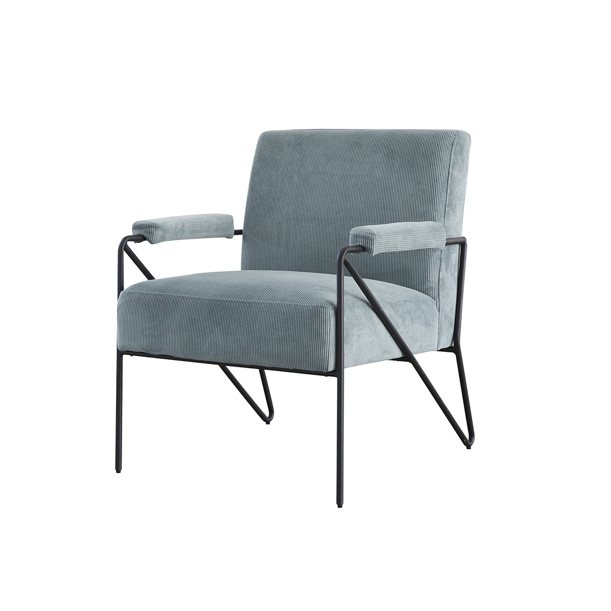 Fauteuil velours côtelé bleu Fauteuil velours côtelé bleu