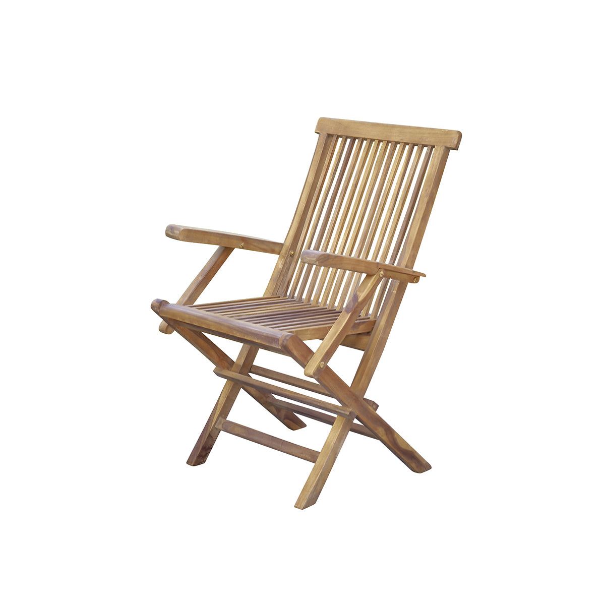 Fauteuil de jardin pliant en teck huilé