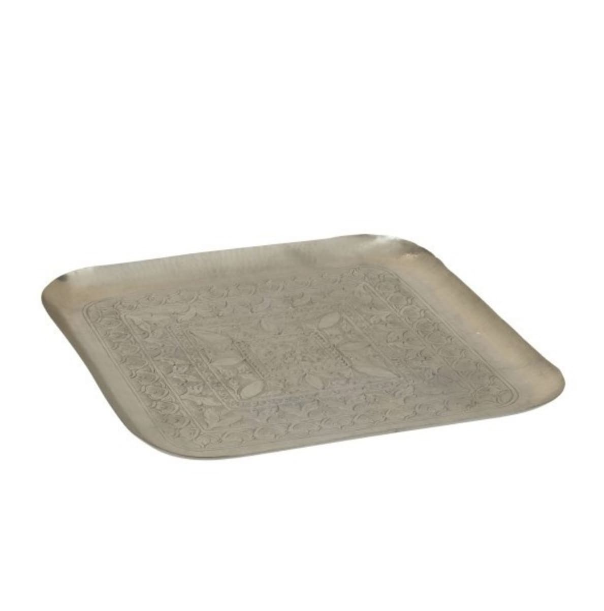 Plateau carré aluminum gris 60x60cm