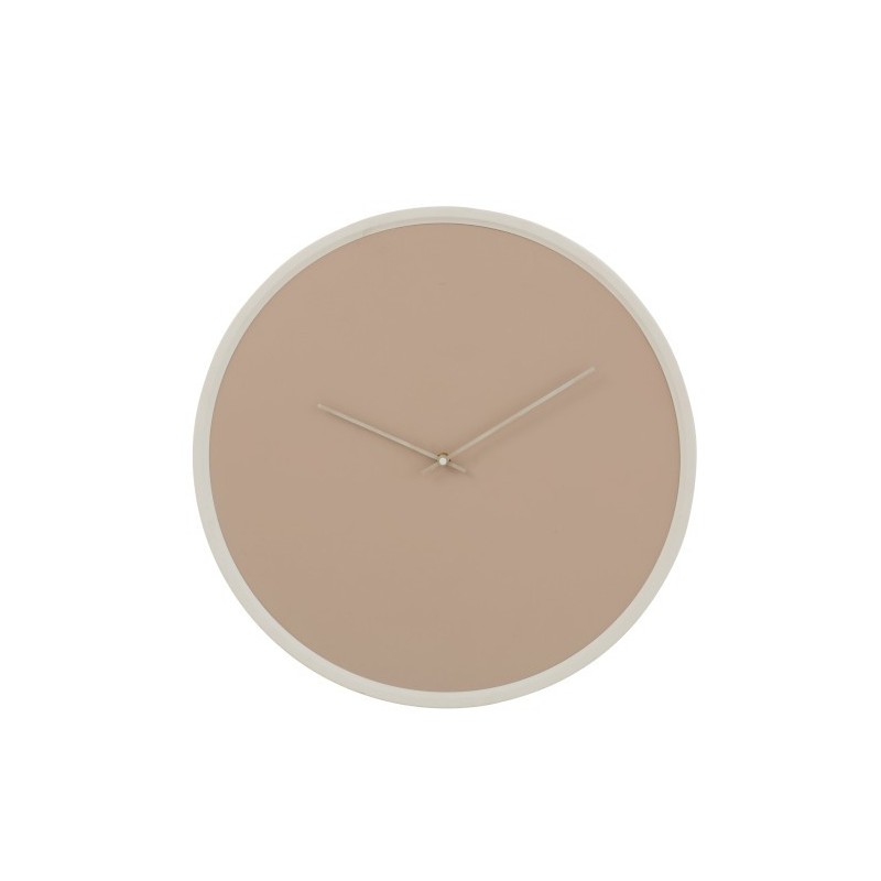 Horloge ronde mdf beige/blanc D50 Horloge ronde mdf beige/blanc D50