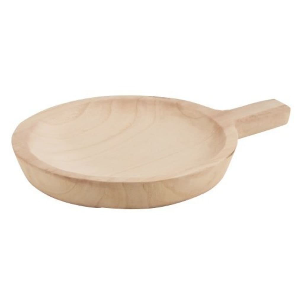 Plat rond anse bois de paulownia 43x32cm Plat rond anse bois de paulownia 43x32cm