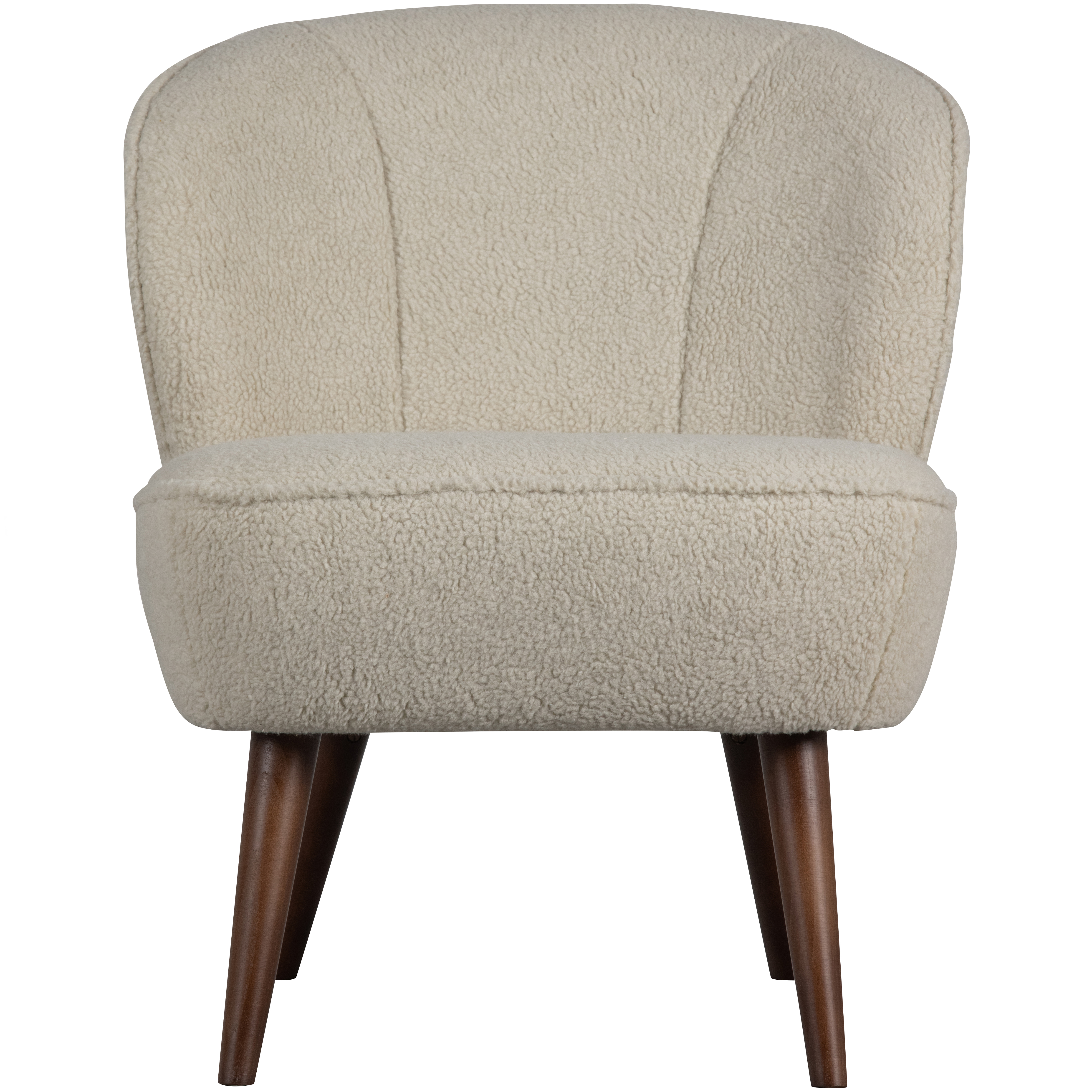 Fauteuil en tissu bouclette ecru Fauteuil en tissu bouclette ecru