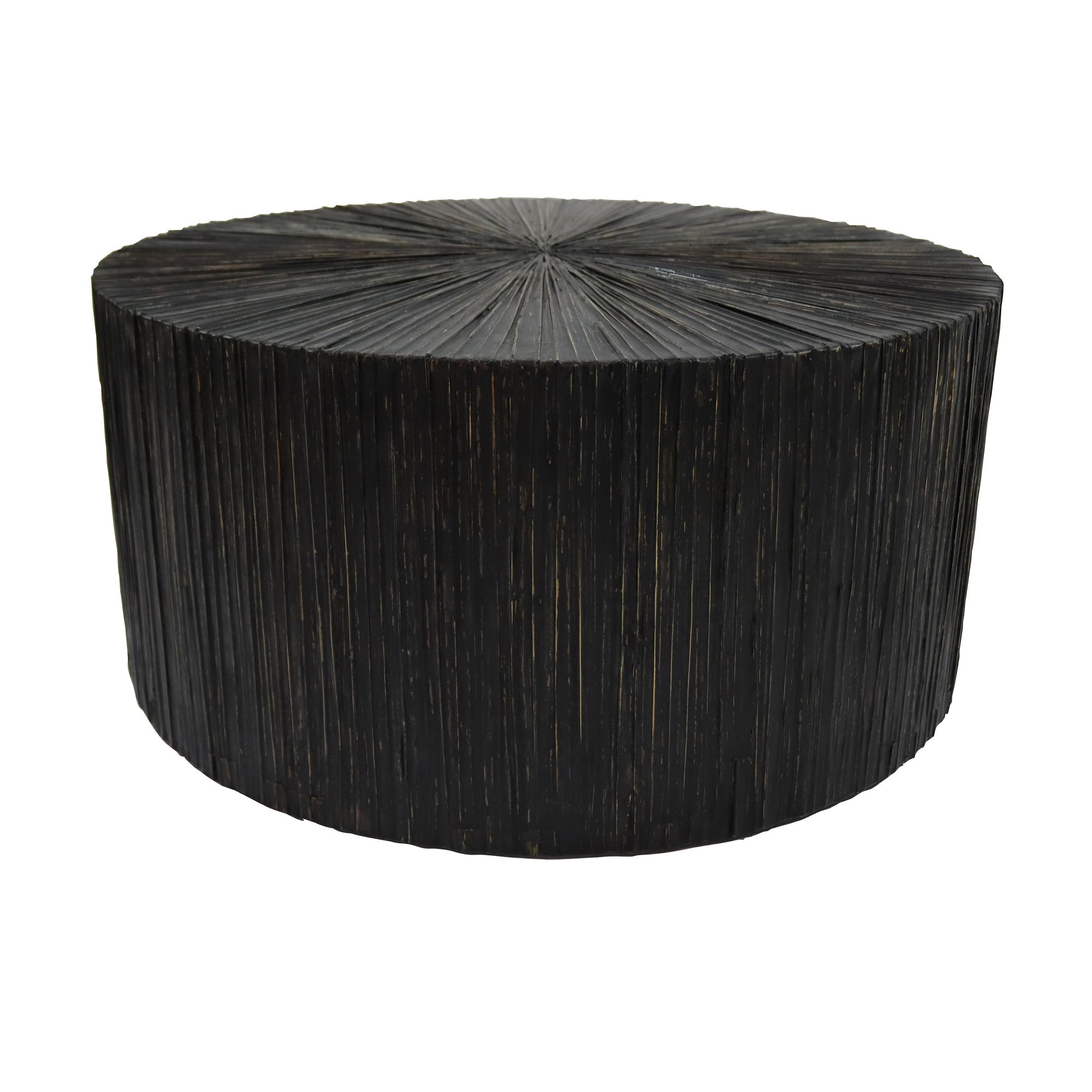 Table basse en bois et feuilles de cocotier Table basse en bois et feuilles de cocotier