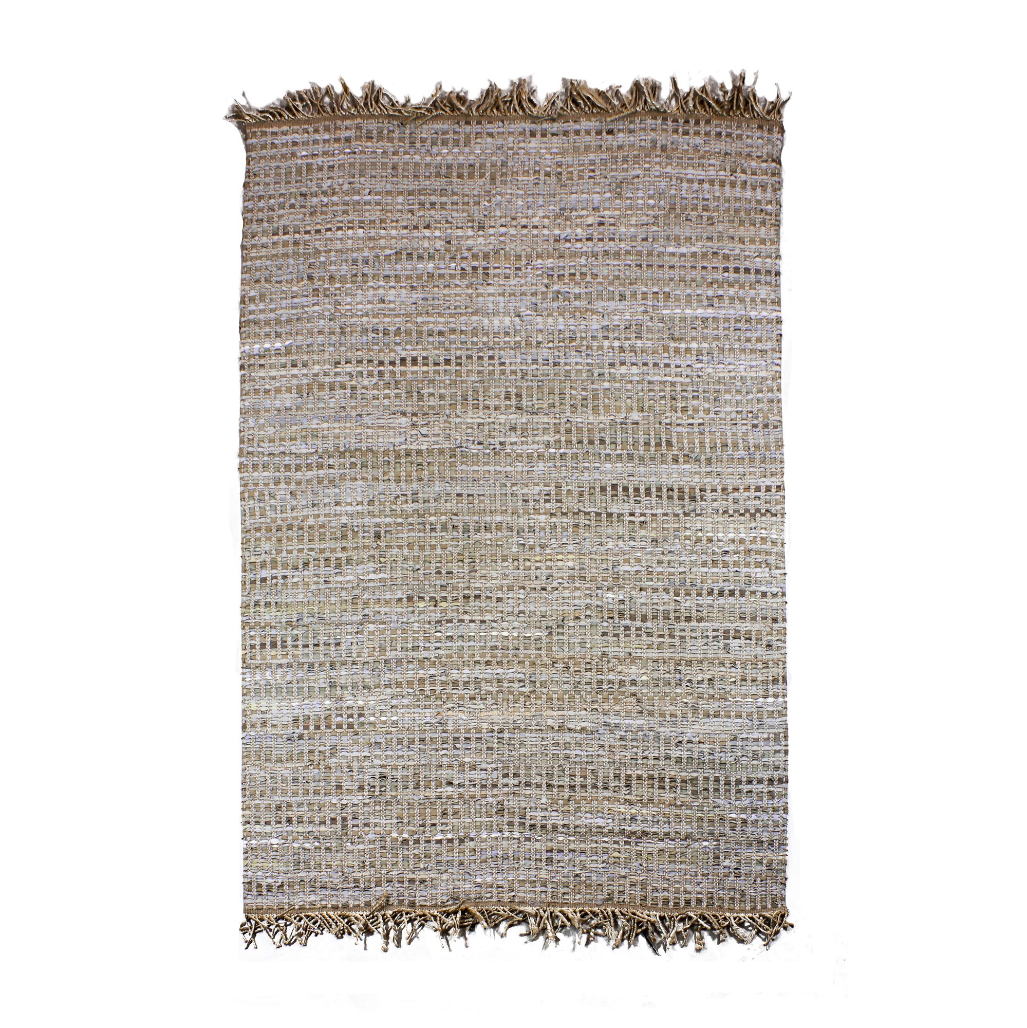 Tapis en cuir, jute et coton 230x160 cm Tapis en cuir, jute et coton 230x160 cm