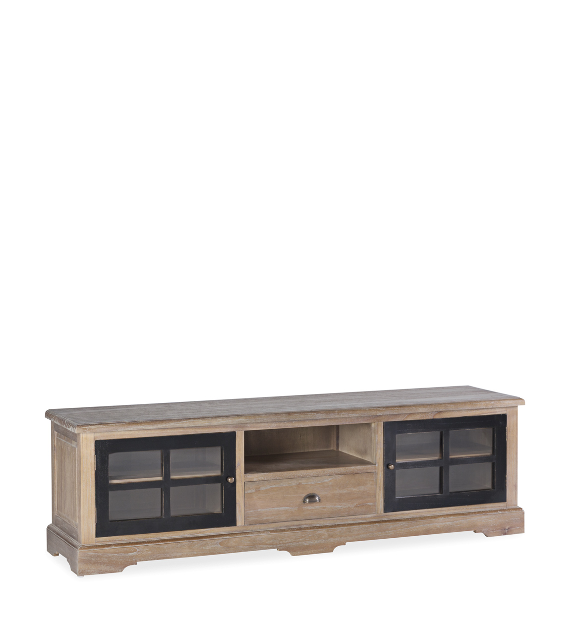 Meuble TV en bois marron L 170 cm