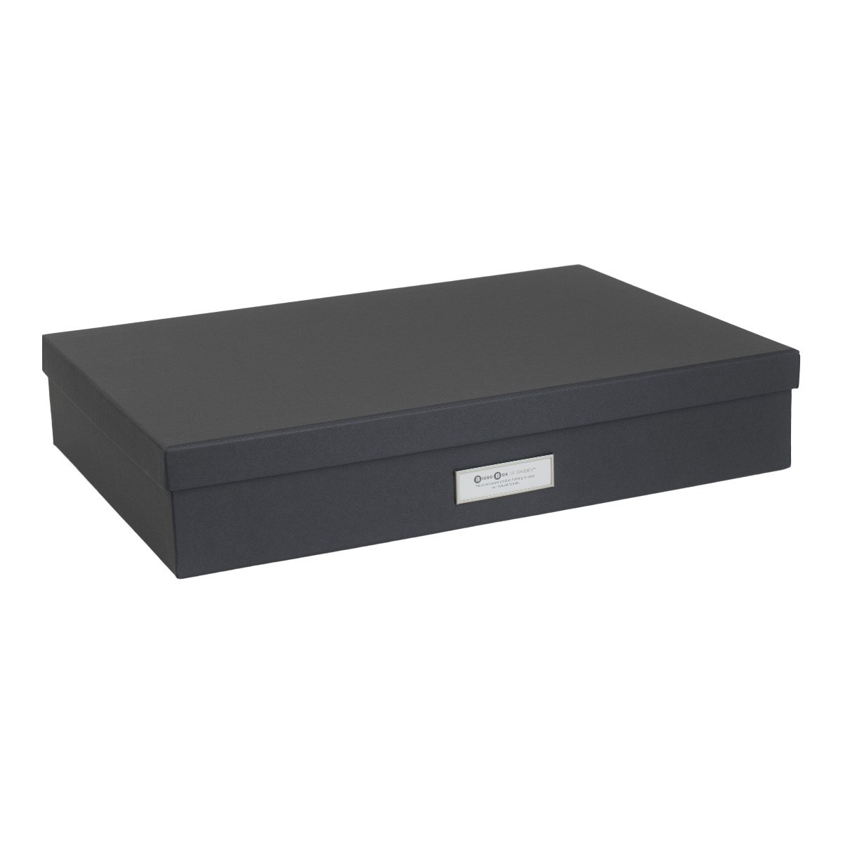 Boîte de rangement A3 avec porte étiquette - Gris Boîte de rangement A3 avec porte étiquette - Gris