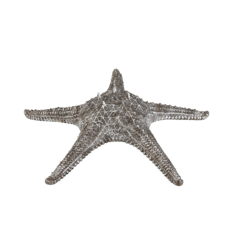 Etoile de mer résine gris/argent H10cm Etoile de mer résine gris/argent H10cm