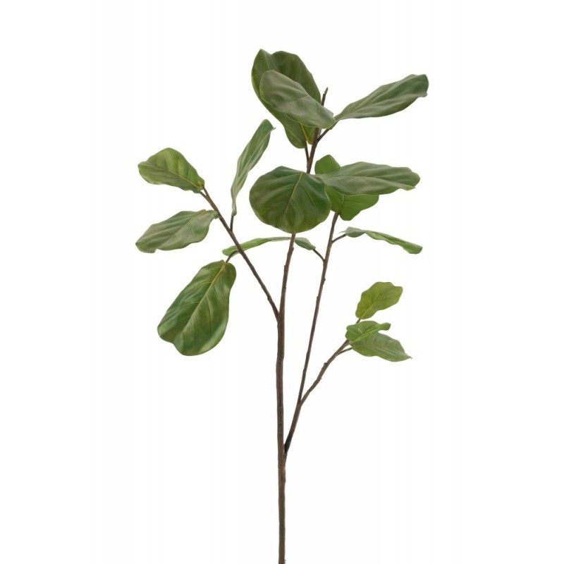 Branche figuier plastique vert foncé H124cm Branche figuier plastique vert foncé H124cm