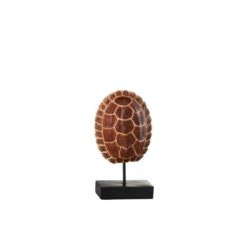 Carapace de tortue sur pied résine marron H30cm Carapace de tortue sur pied résine marron H30cm