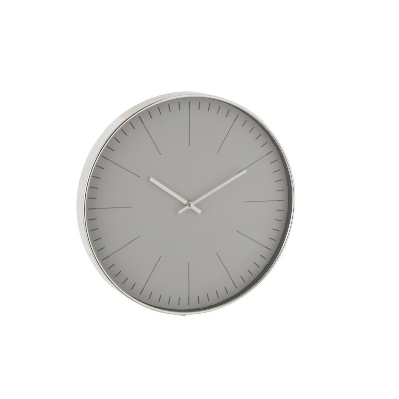 Horloge plastique argent D40cm Horloge plastique argent D40cm