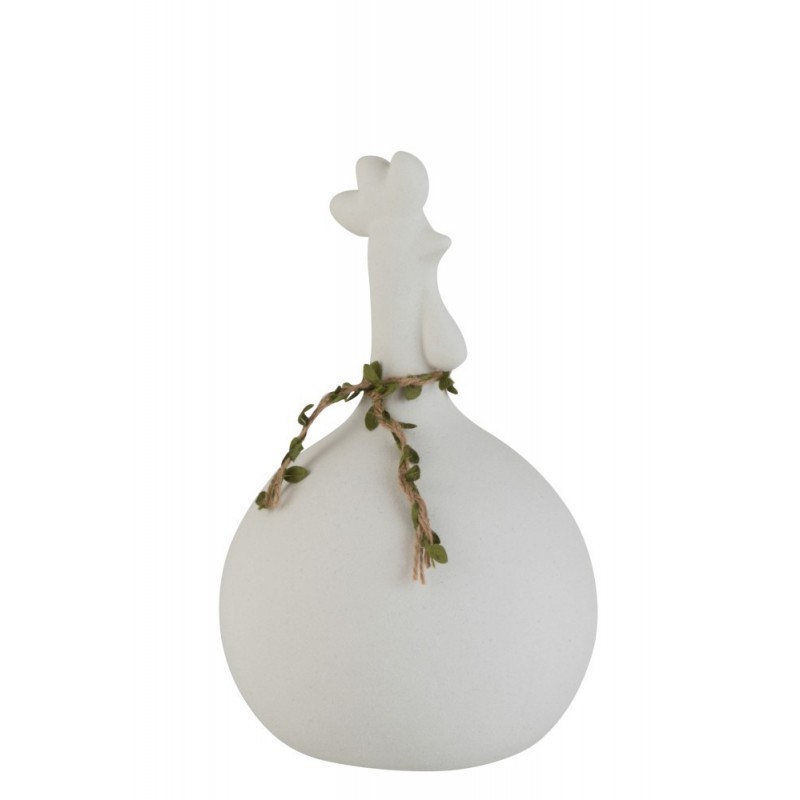Poule porcelaine brute blanche H28,5cm Poule porcelaine brute blanche H28,5cm