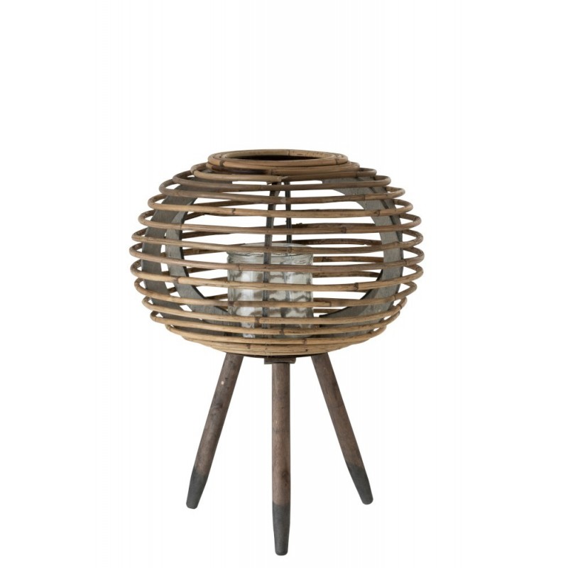 Lanterne sur pied saule naturel H46cm Lanterne sur pied saule naturel H46cm
