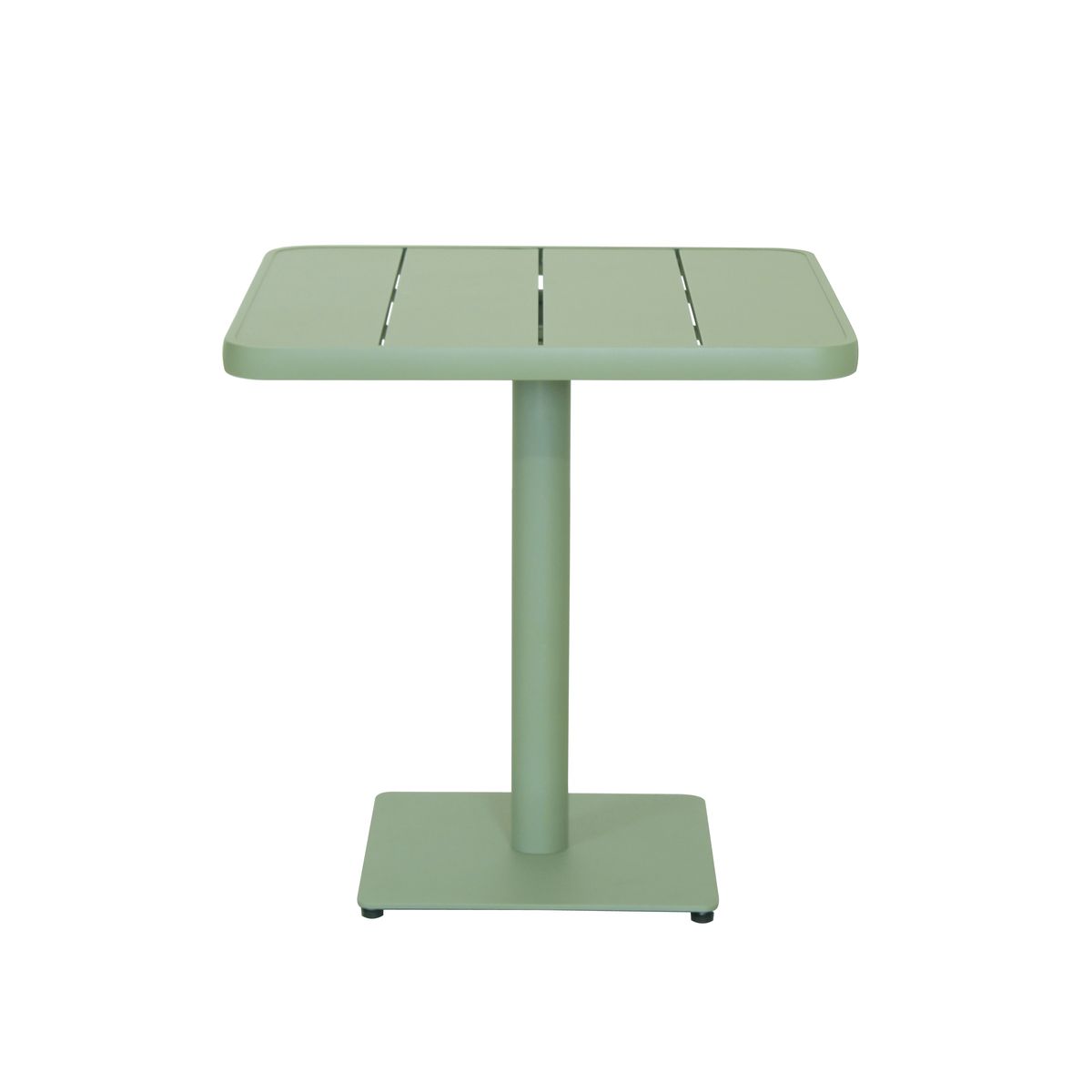Table à manger extérieure en aluminium vert
