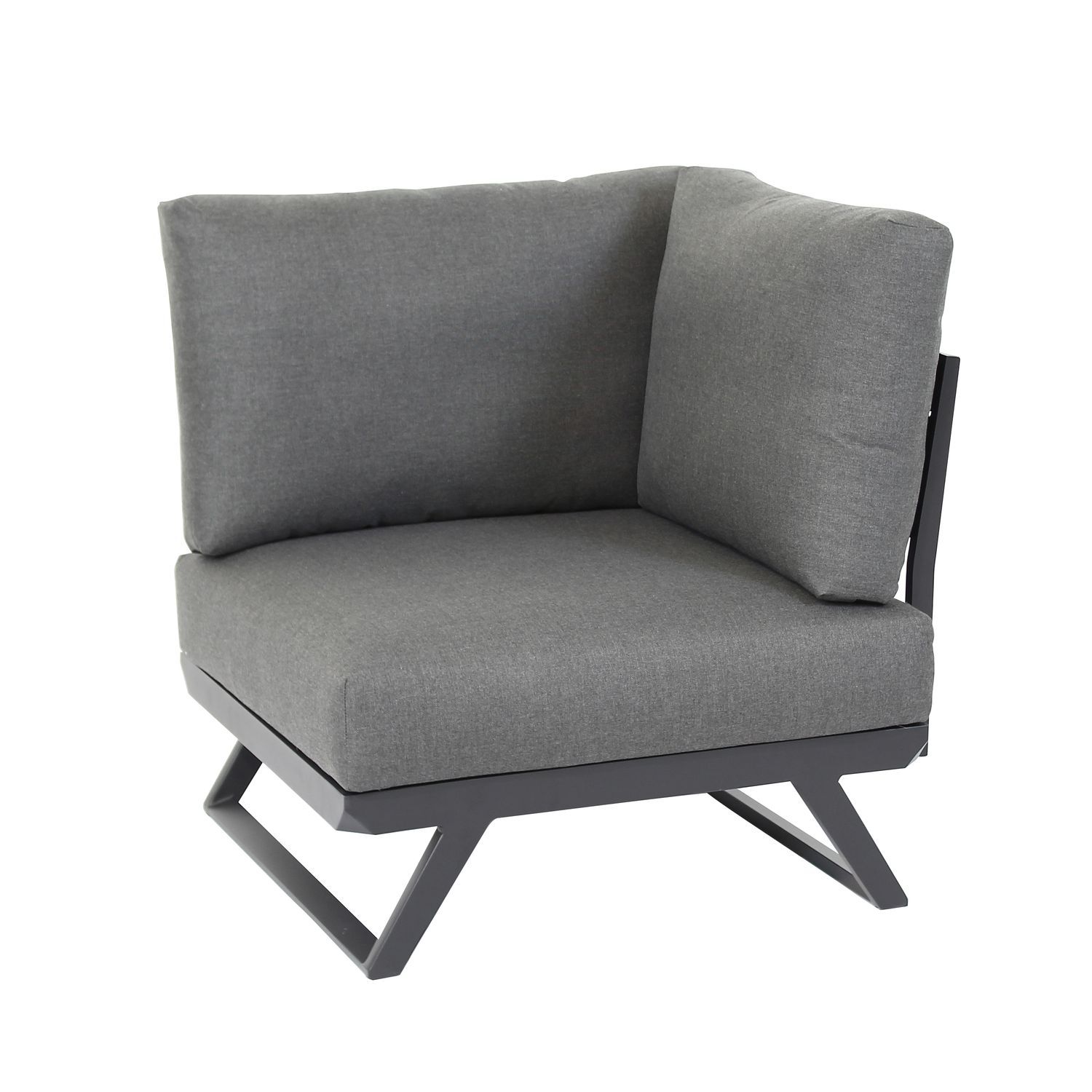 Fauteuil canapé en aluminium noir
