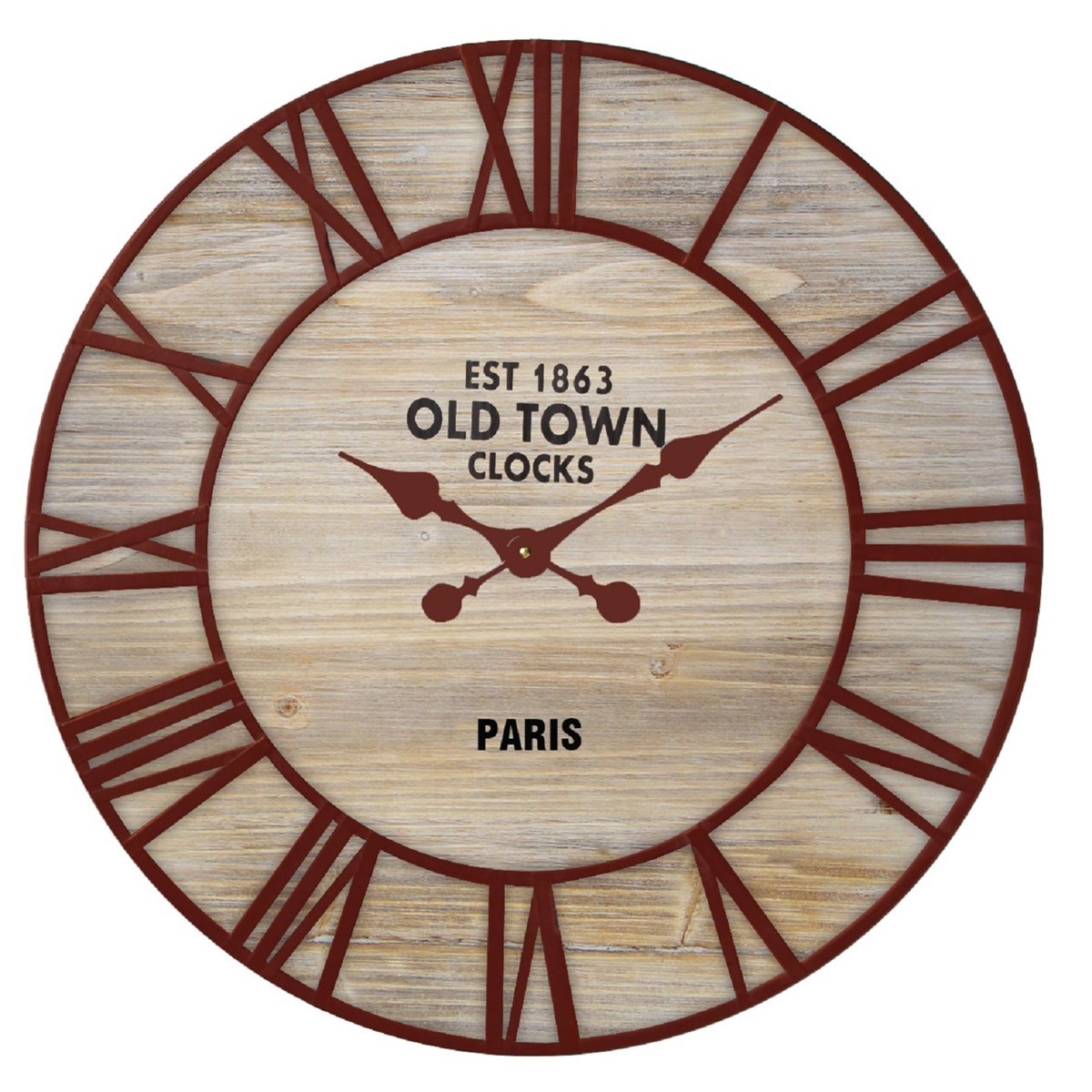 Horloge ronde en Bois Marron Horloge ronde en Bois Marron