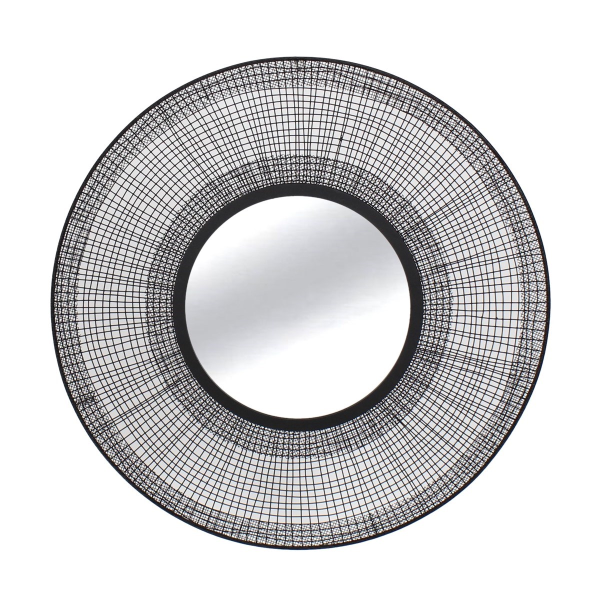 Miroir rond noir en Métal Noir