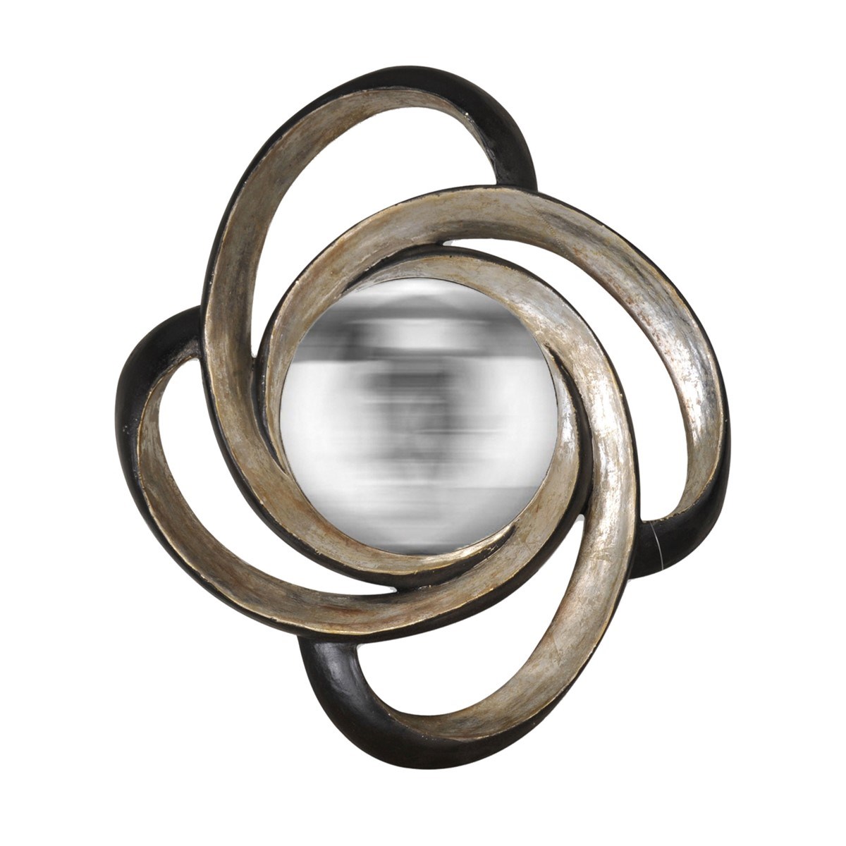 Miroir boucle noir et argent en Résine Argent Miroir boucle noir et argent en Résine Argent