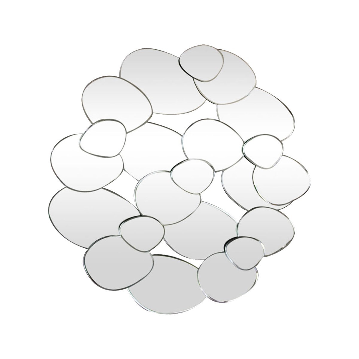 Miroir contemporain en Verre Argent Miroir contemporain en Verre Argent