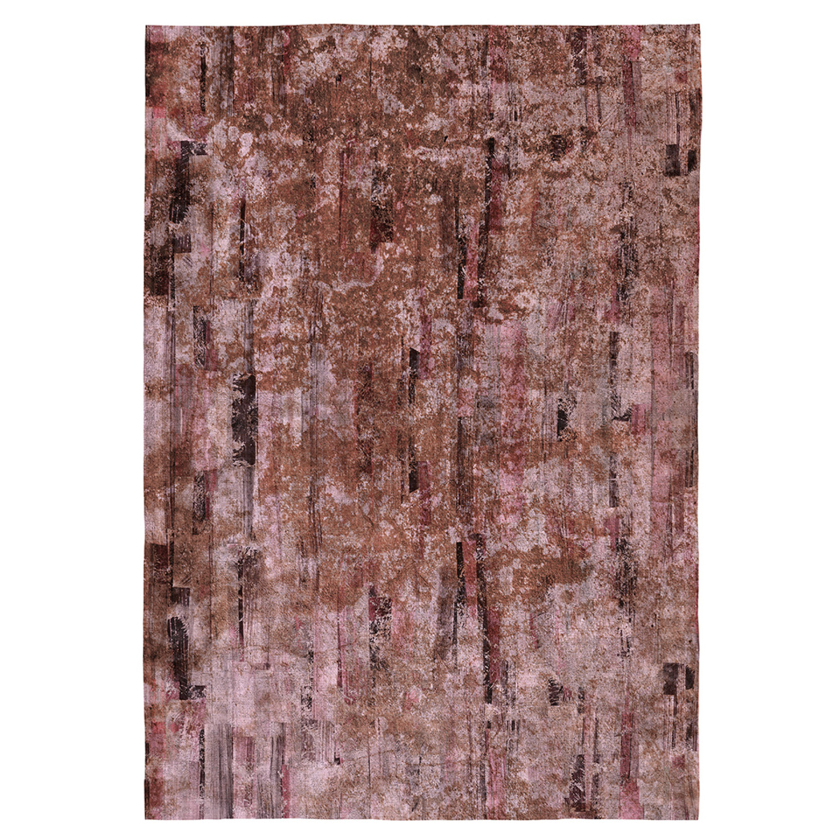 Tapis décoratif modern en coton imprimé marron 160x230 cm Tapis décoratif modern en coton imprimé marron 160x230 cm