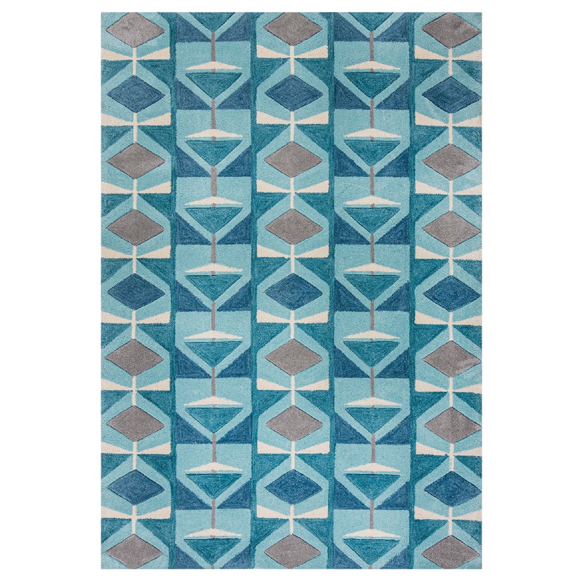 Tapis de salon en Polyester Bleu 160x230 cm