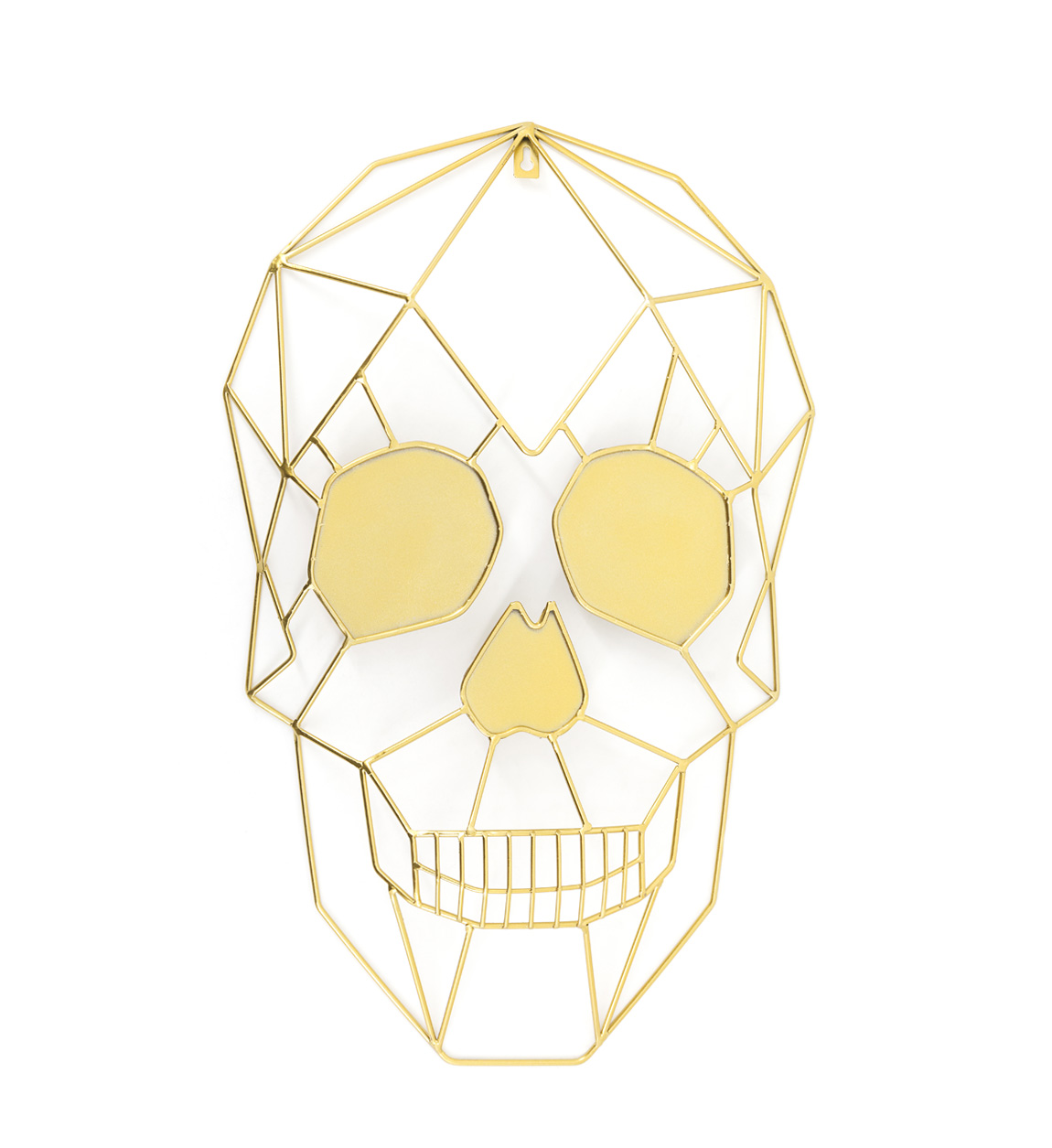 Déco murale Skull en métal doré Déco murale Skull en métal doré