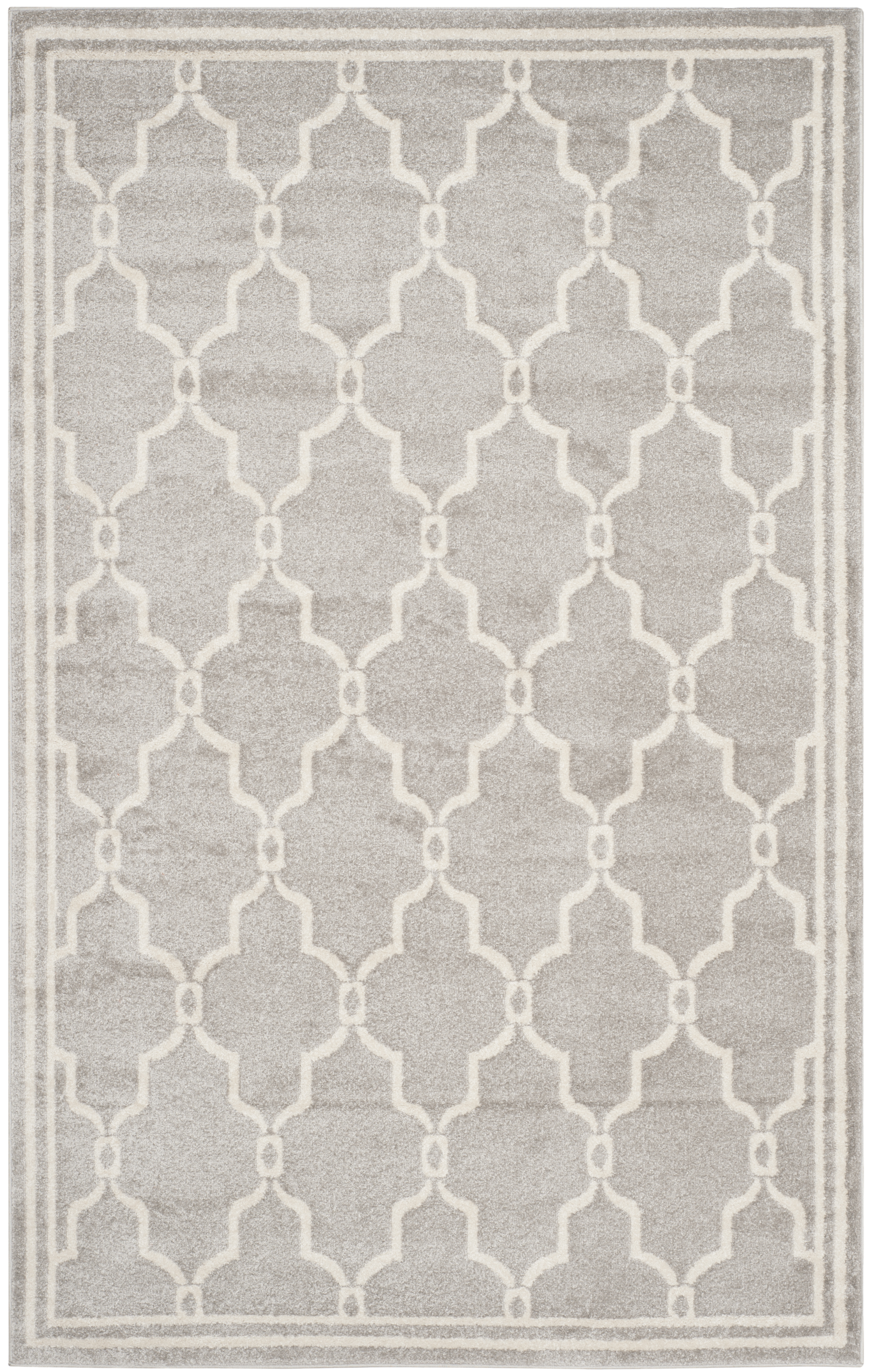 Tapis interieur / exterieur en gris clair & ivoire, 122 x 183 cm