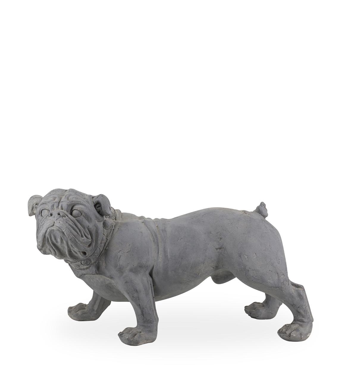 Statue bulldog en résine gris Statue bulldog en résine gris