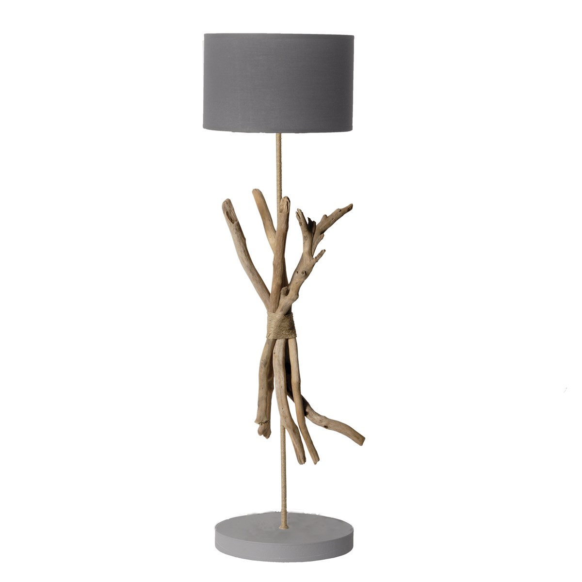 Lampadaire en bois gris