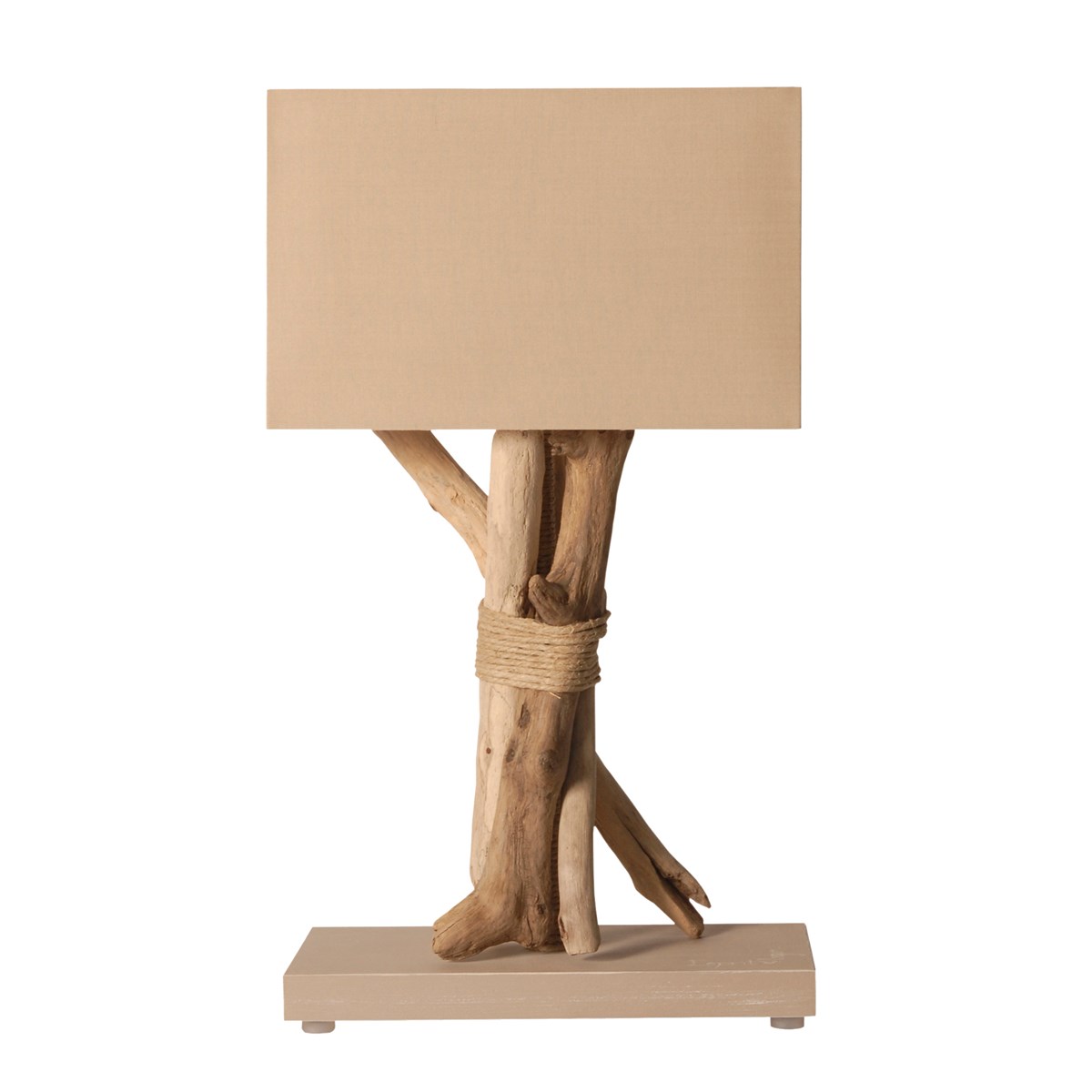Lampe à poser en bois taupe Lampe à poser en bois taupe
