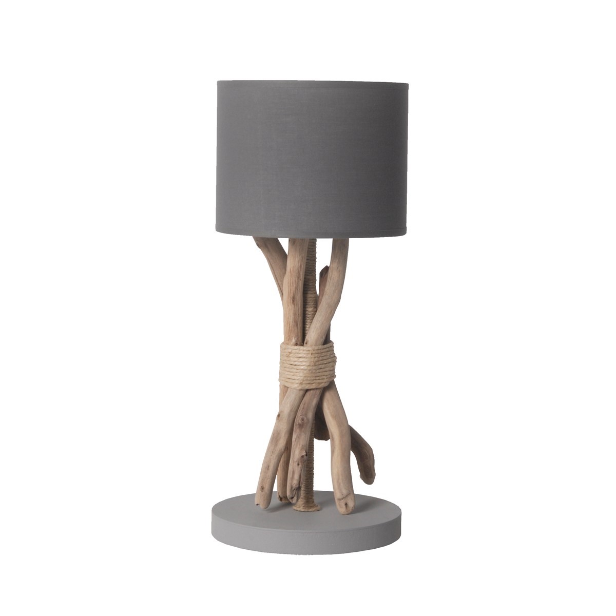 Lampe à poser en bois gris souris Lampe à poser en bois gris souris