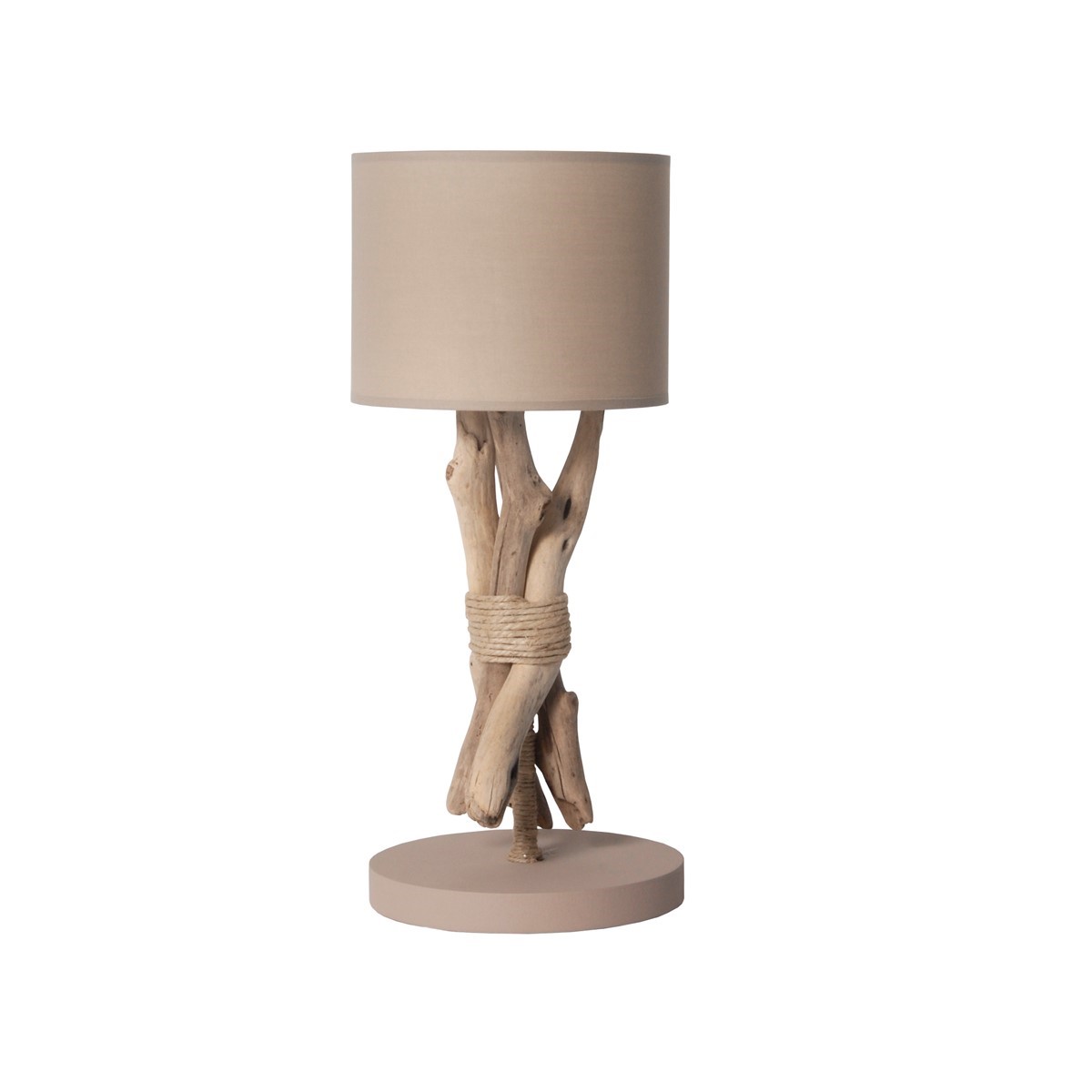Lampe à poser en bois taupe Lampe à poser en bois taupe