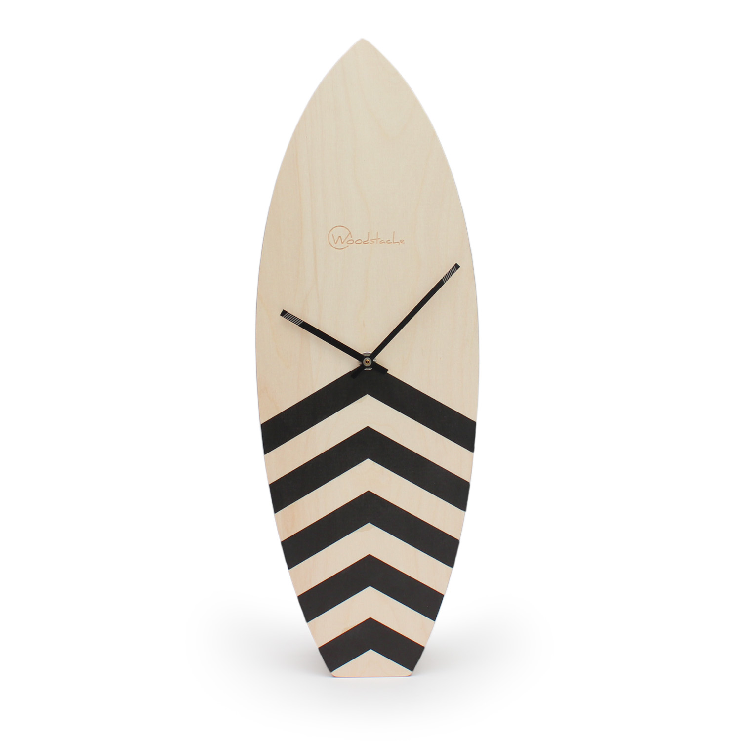 Horloge surf en bois noir H46,2cm Horloge surf en bois noir H46,2cm