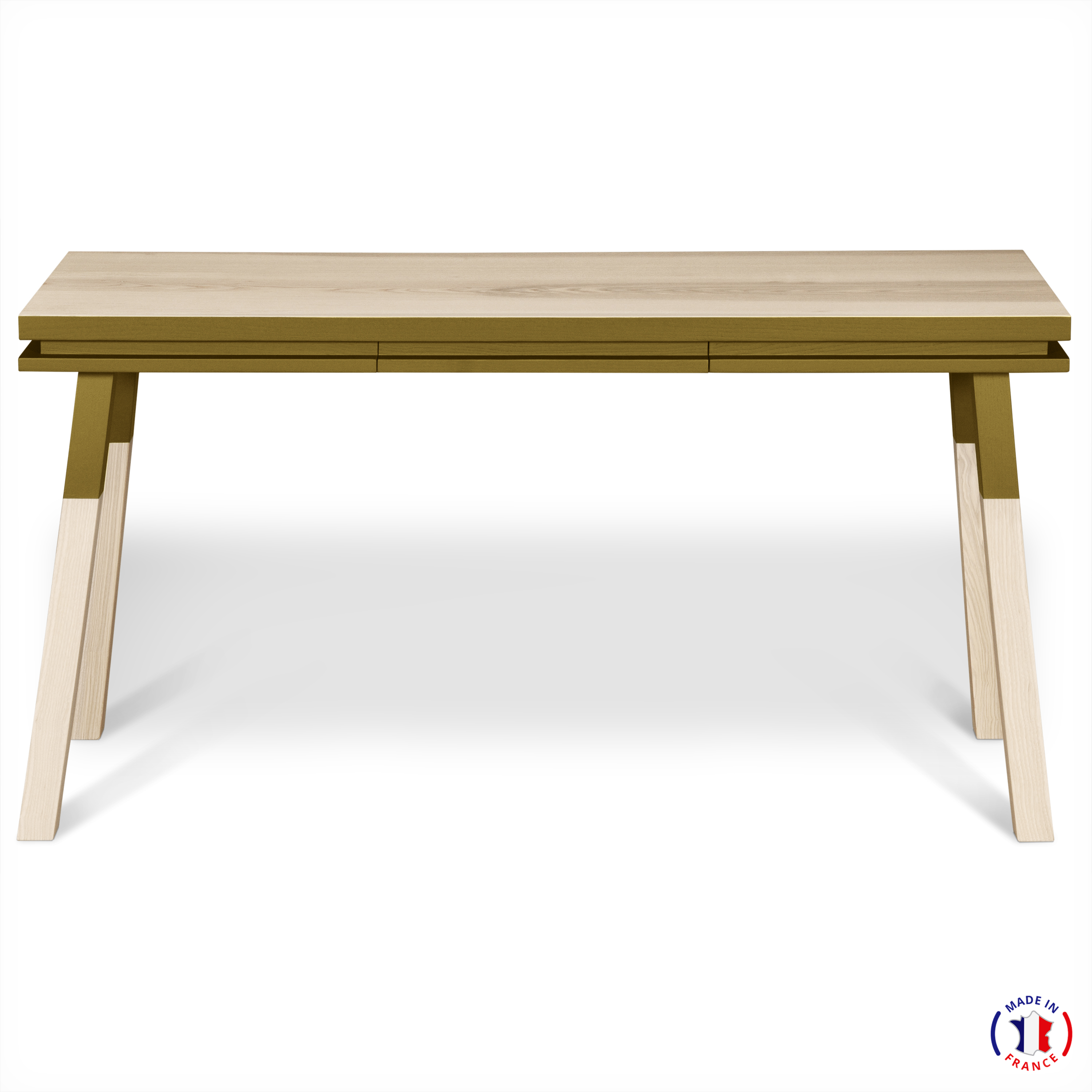 Bureau Console rectangulare, 100% frêne massif tabac de ruca Bureau Console rectangulare, 100% frêne massif tabac de ruca