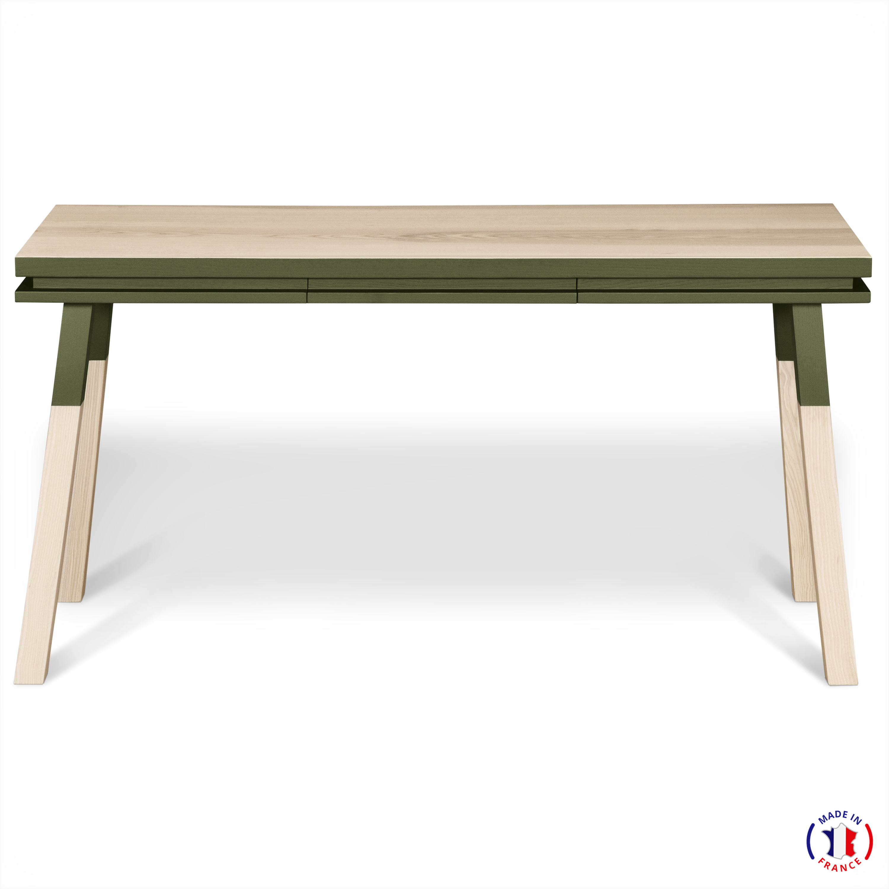 Bureau Console rectangulare, 100% frêne massif vert lancieux Bureau Console rectangulare, 100% frêne massif vert lancieux