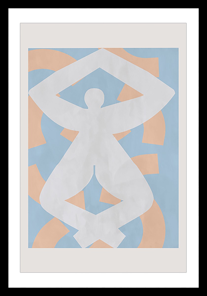 Affiche pastel et courbe Affiche sous cadre noir Affiche pastel et courbe Affiche sous cadre noir