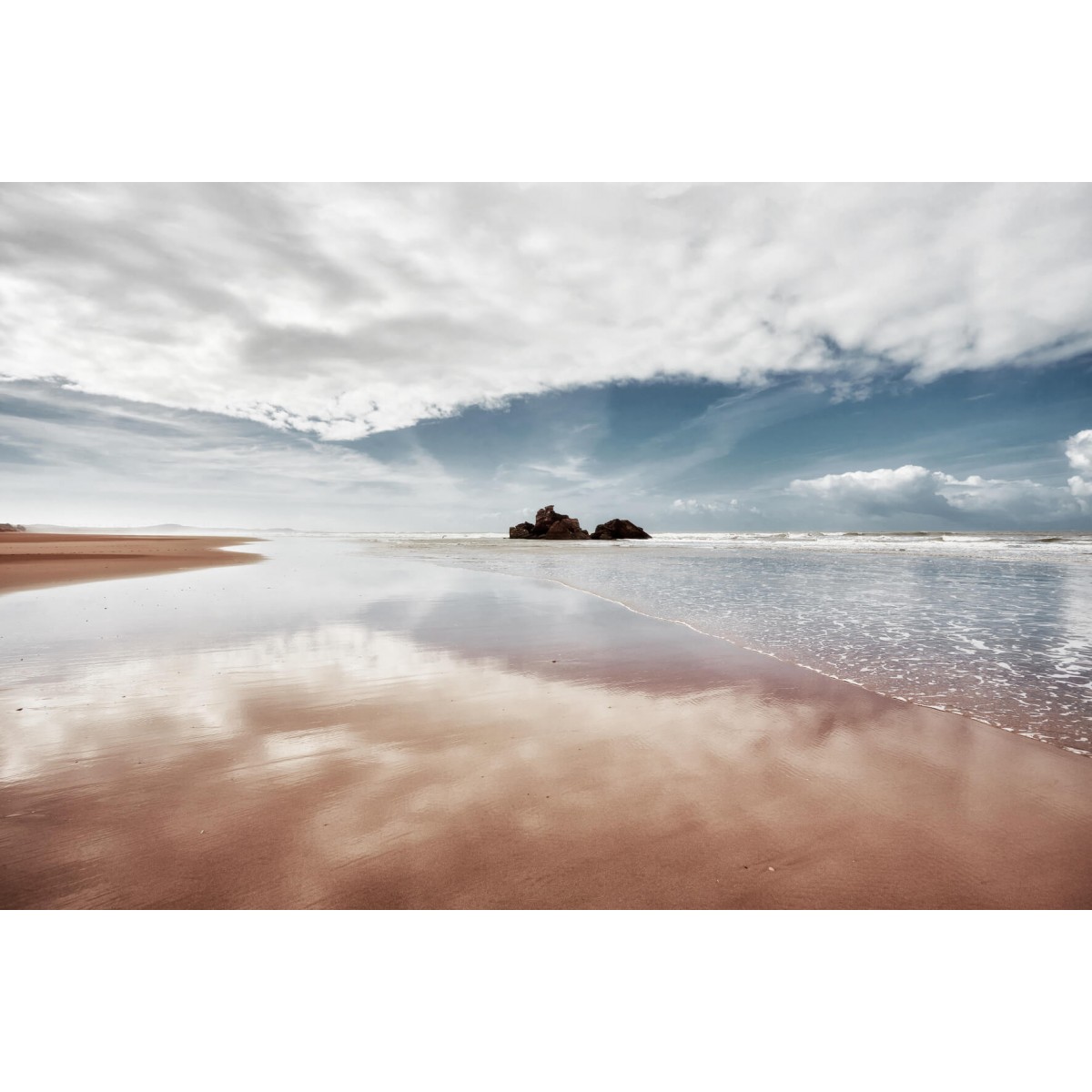 Tableau sur toile plage de sable ocre 30x45 cm Tableau sur toile plage de sable ocre 30x45 cm