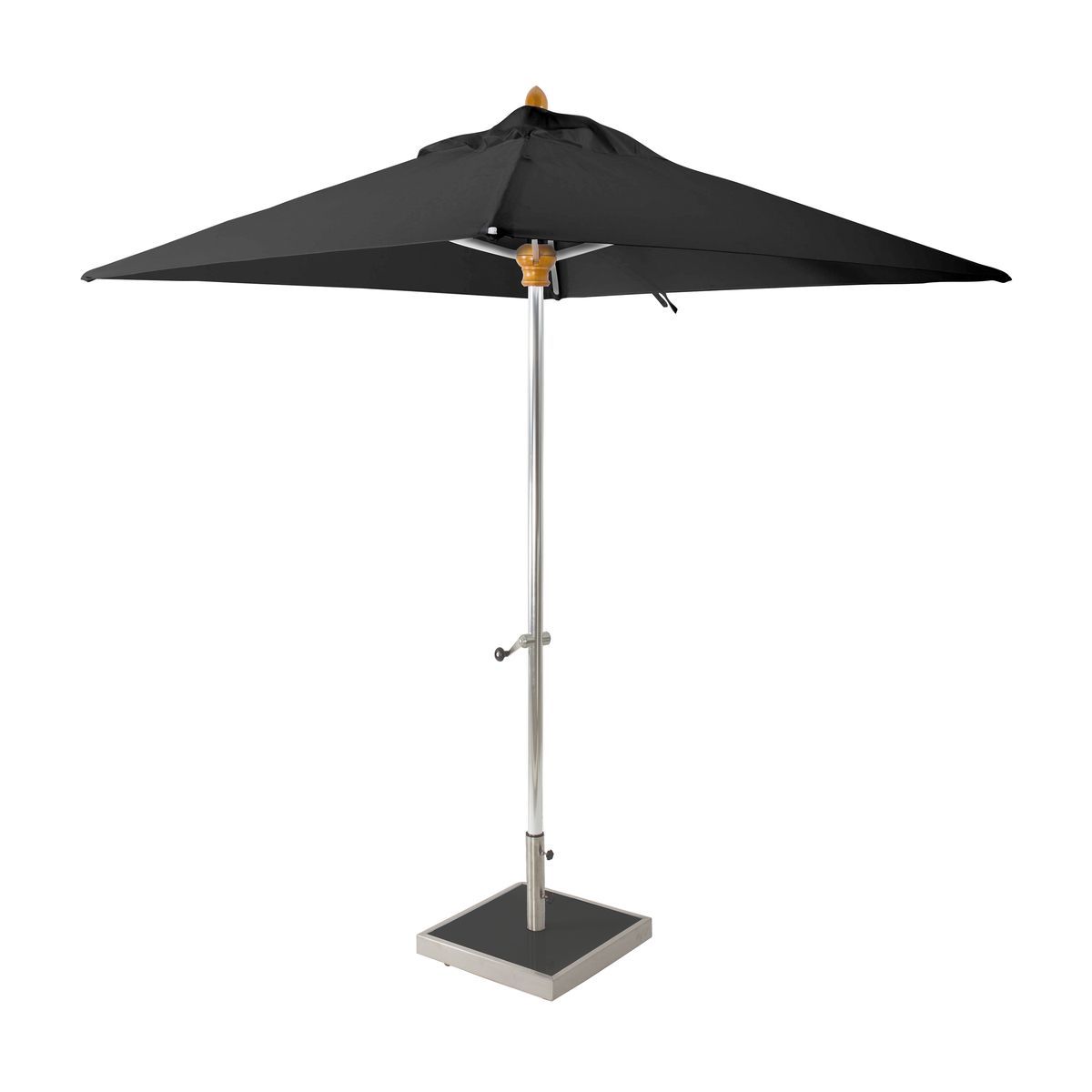 Parasol en aluminium et toile noire 200cm