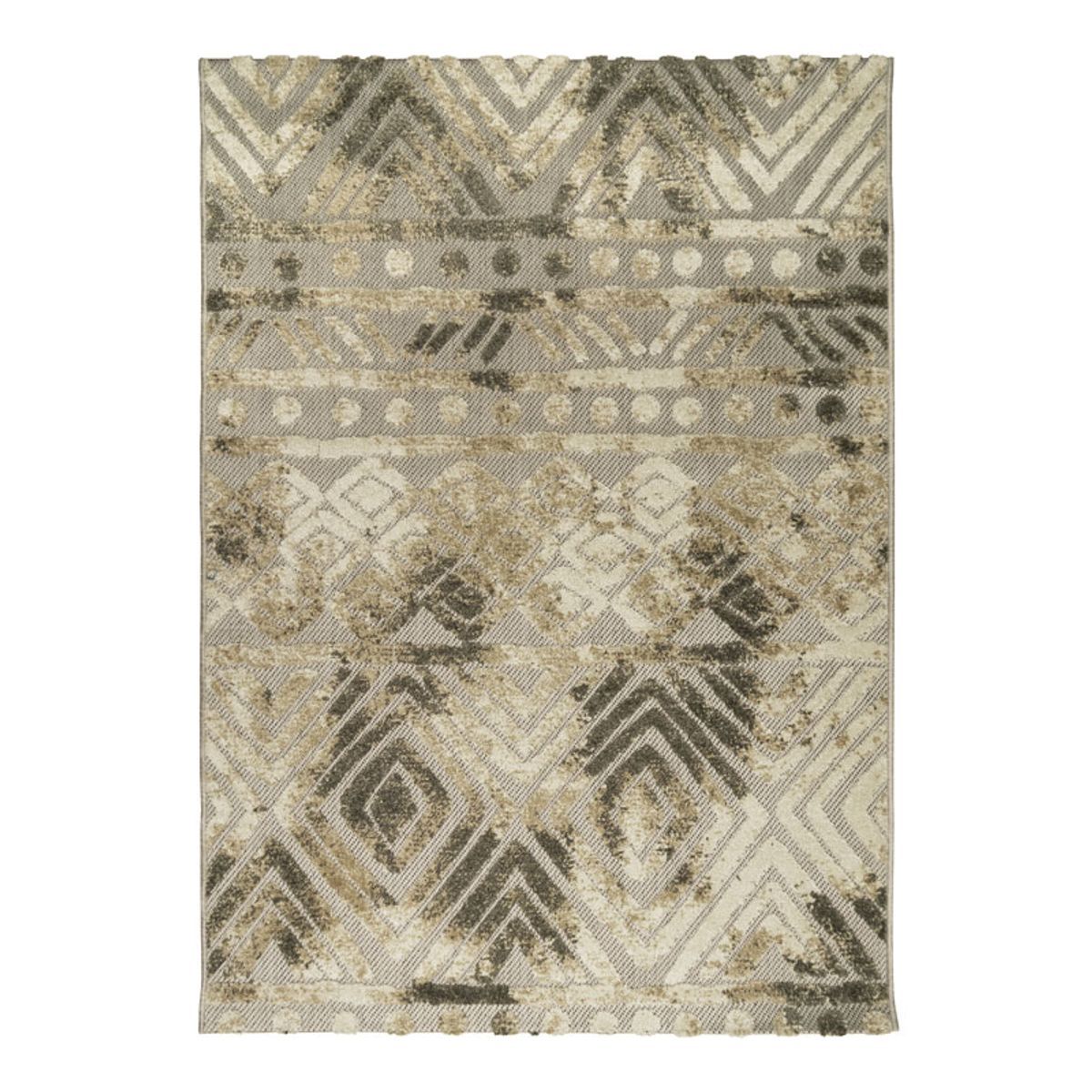 Tapis pour intérieur-extérieur gris et brun 160x230