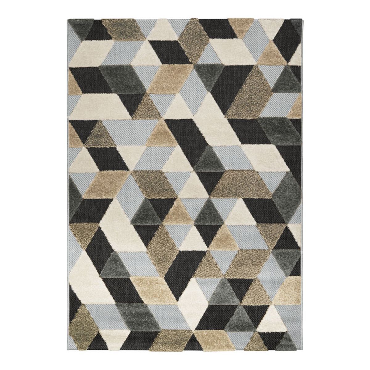Tapis pour intérieur-extérieur gris, noir et brun 160x230