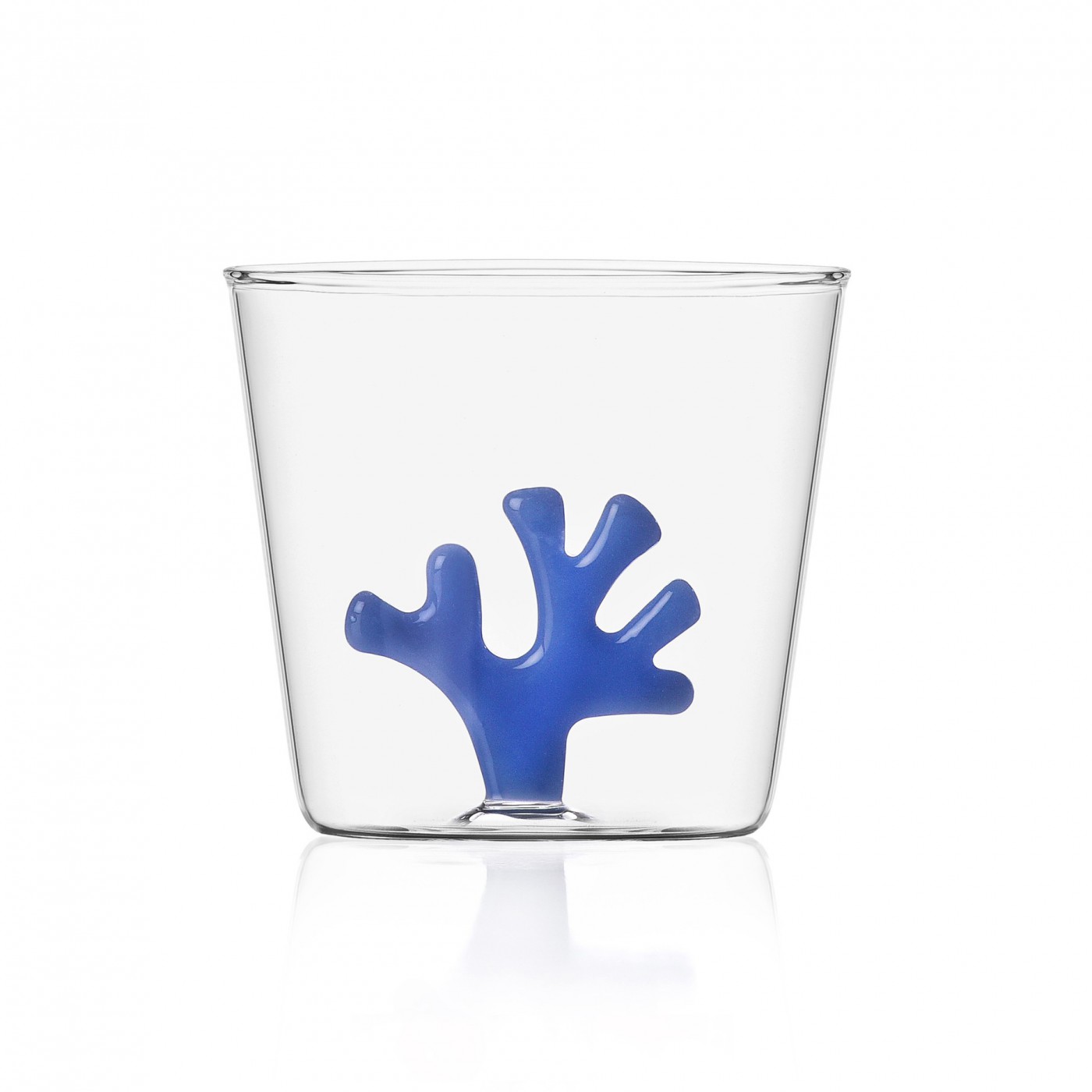 Verre tumbler corail bleu Verre tumbler corail bleu