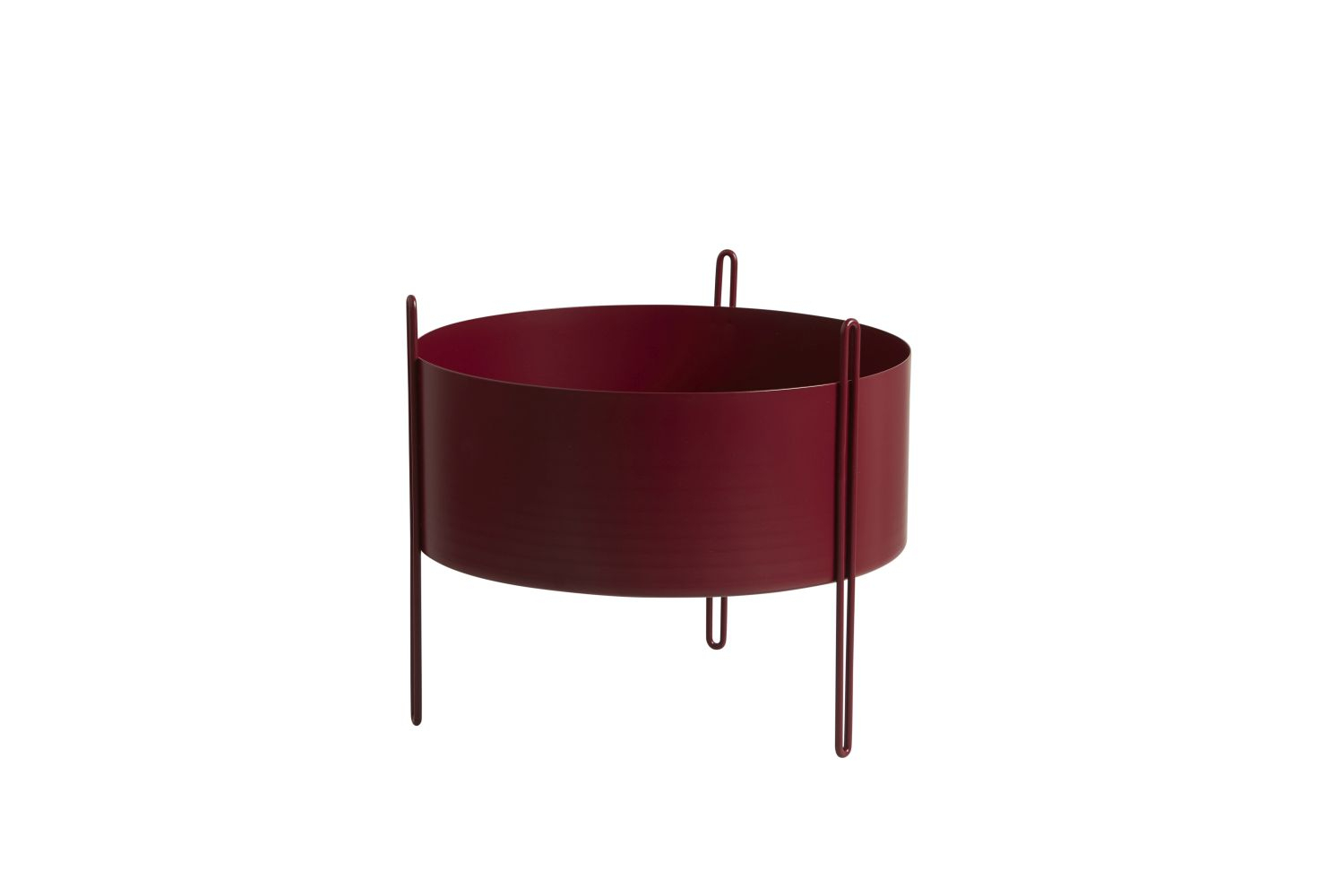 Pot de fleurs en métal rouge H35cm Pot de fleurs en métal rouge H35cm