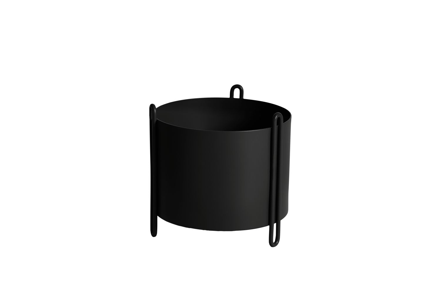 Pot de fleurs en métal noir H15cm Pot de fleurs en métal noir H15cm