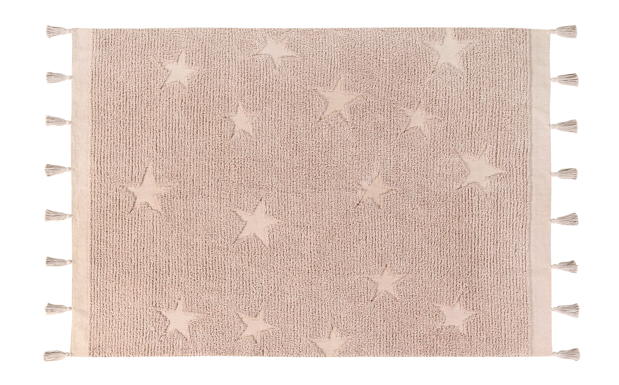 Tapis coton motif star rose 120x175cm