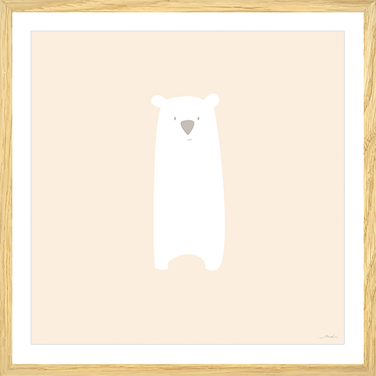 Affiche enfant grizzly mimi Affiche sous cadre bois Affiche enfant grizzly mimi Affiche sous cadre bois