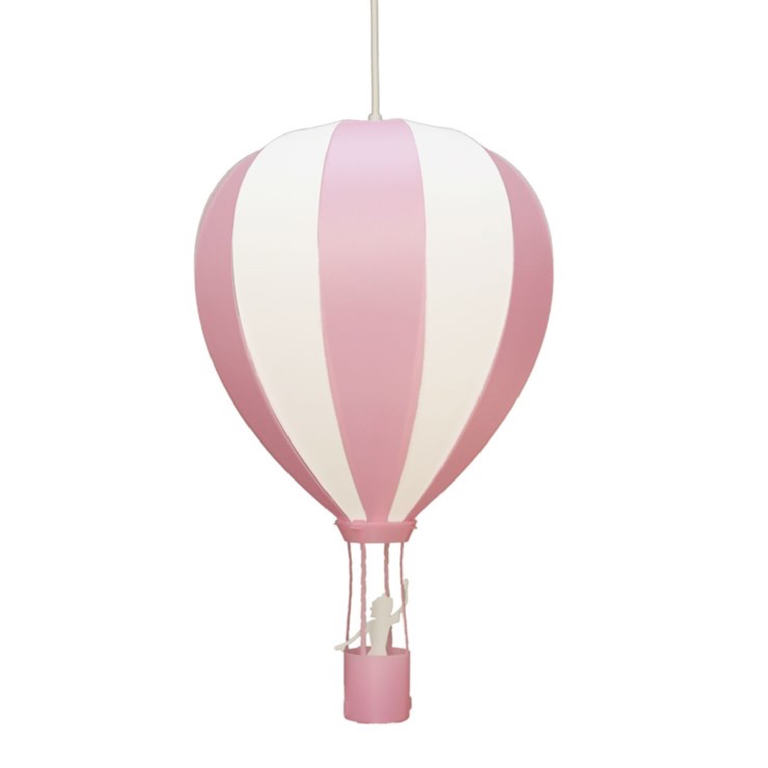 suspension enfants montgolfière rose 46cm