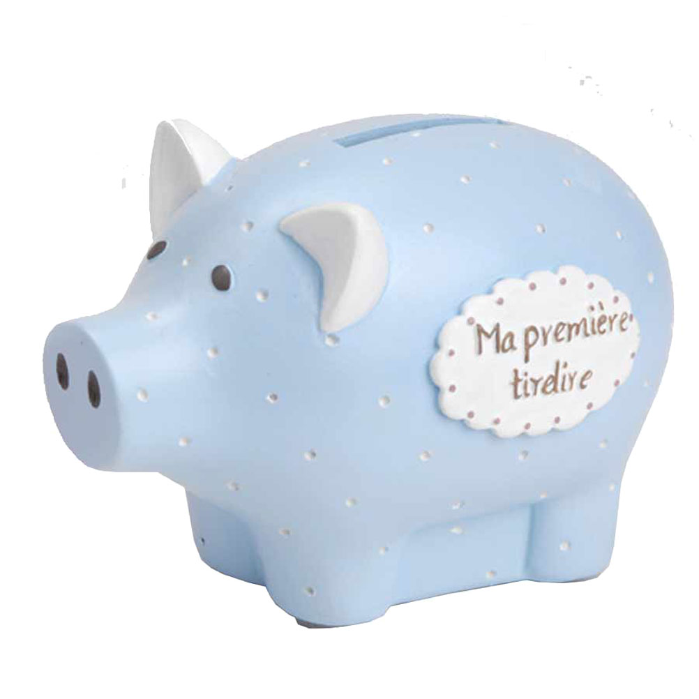 Petite tirelire cochon bleu Petite tirelire cochon bleu