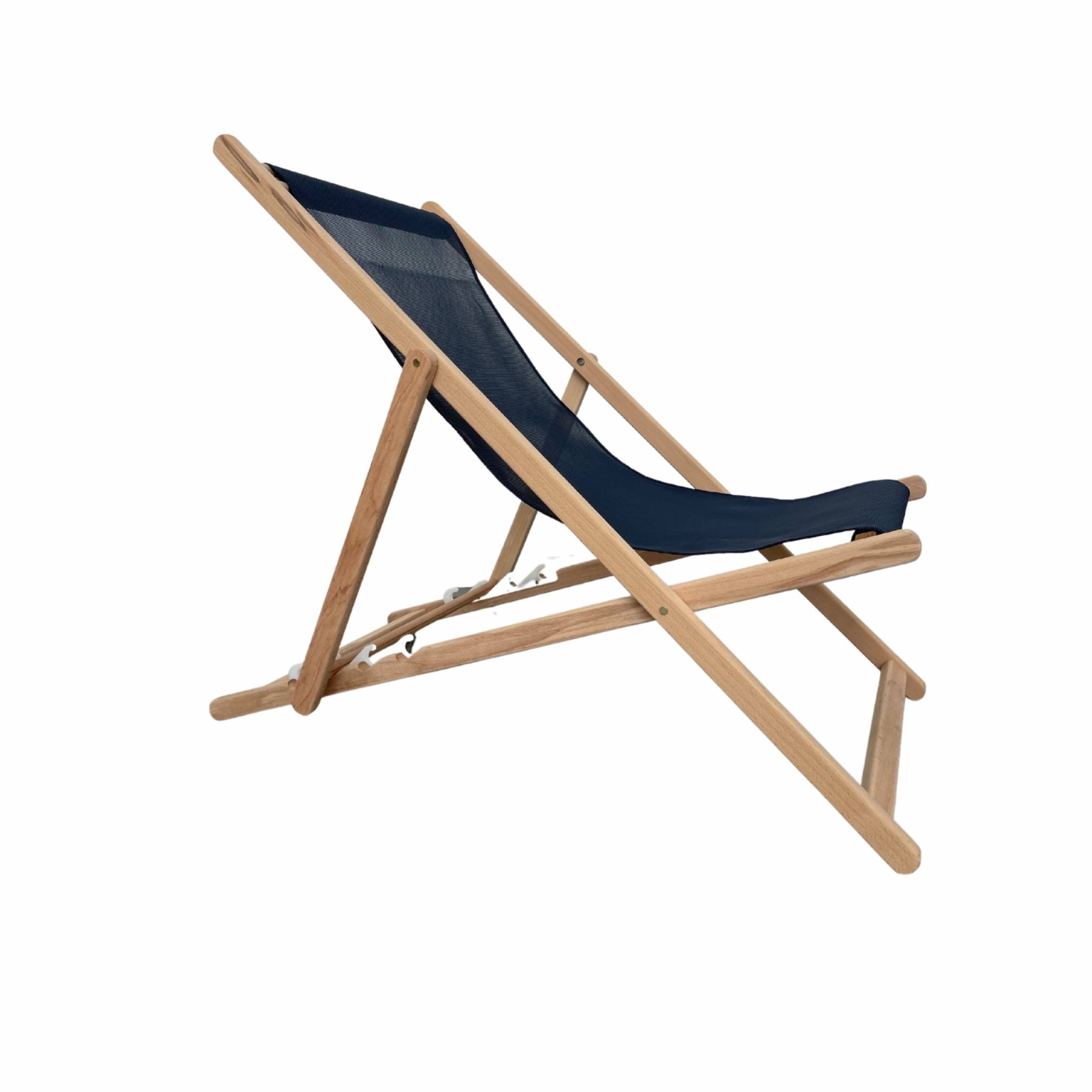 Bain de soleil en bois de hêtre et textile batyline Bain de soleil en bois de hêtre et textile batyline