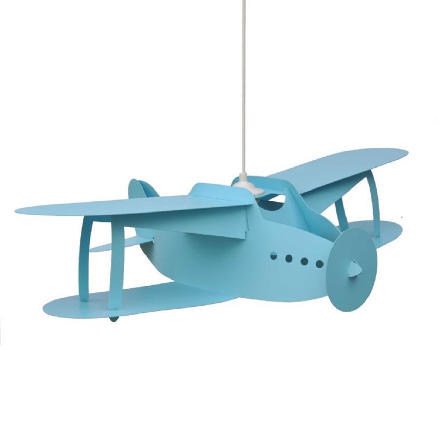 suspension enfants avion bleu 50cm